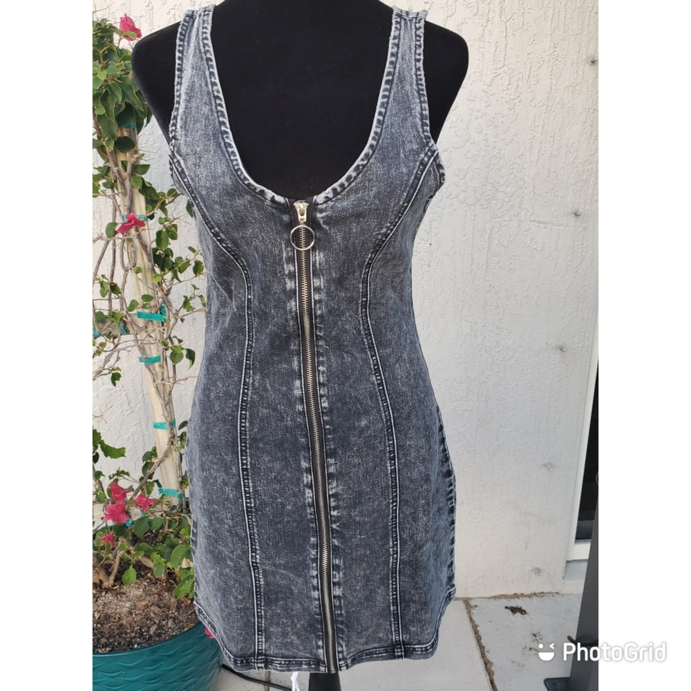 COPY - *3/$30* Untaggable Denim Zipper Dress
